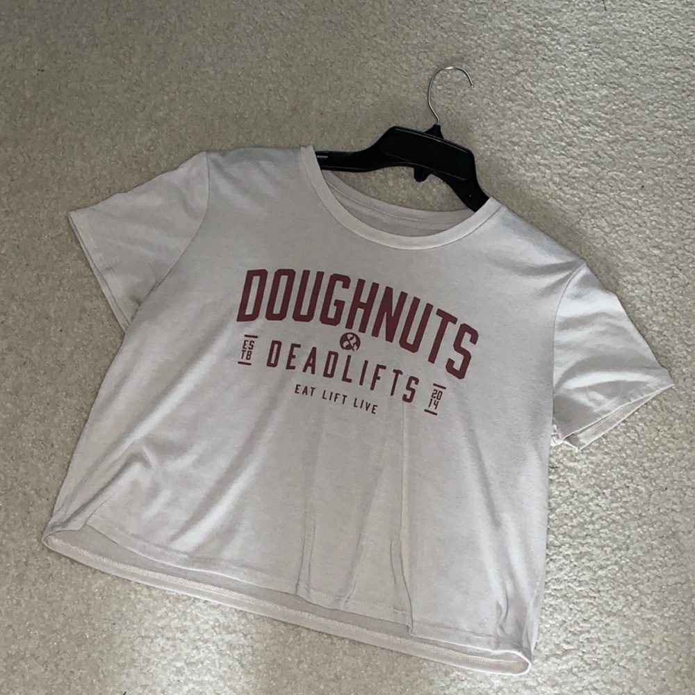 Doughnuts & Deadlifts Crop Top